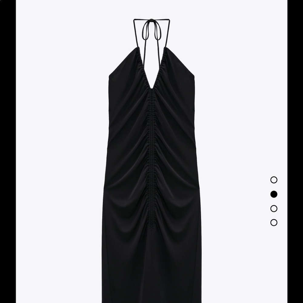 Zara long ruched dress